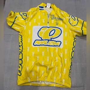 ❤️2/$50❤️[M]VTG Pearl Izumi Vibrant Yellow Le Champion Cycling Top Jersey
